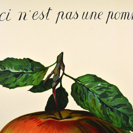 La Trahison des Images, 1929 - Ceci n'est pas une pomme (The Treachery of Images, 1929 - This is not an apple) - artetrama