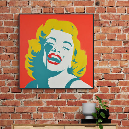 Screaming Marilyn - Green Goddess (Canvas) - artetrama