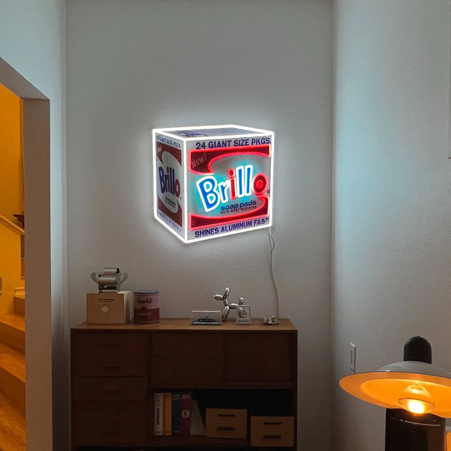 Andy Warhol Neon lights - Brillo Box – ARTETRAMA