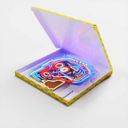 Jean-Michel Basquiat Neon lights - Untitled (Head) – ARTETRAMA Jean-Michel Basquiat Neon lights - Untitled (Head) – ARTETRAMA
