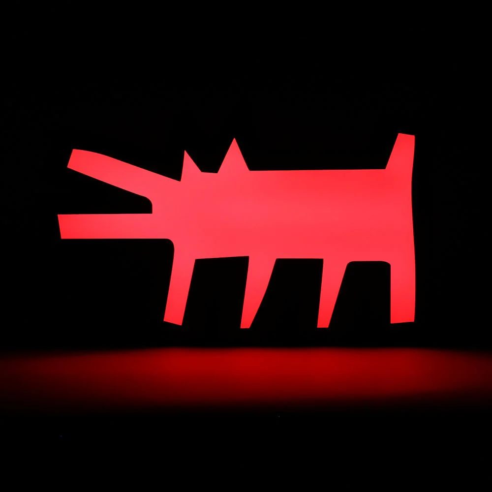 Keith Haring: Neon lights - PopBox Barking Dog – ARTETRAMA Keith Haring: Neon lights - PopBox Barking Dog – ARTETRAMA