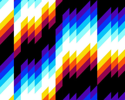 Chromadyna Micap #1 by Felipe Pantone features vibrant geometric patterns in a limited edition print design artwork.