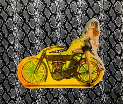 Motorbike on snake skin - artetrama